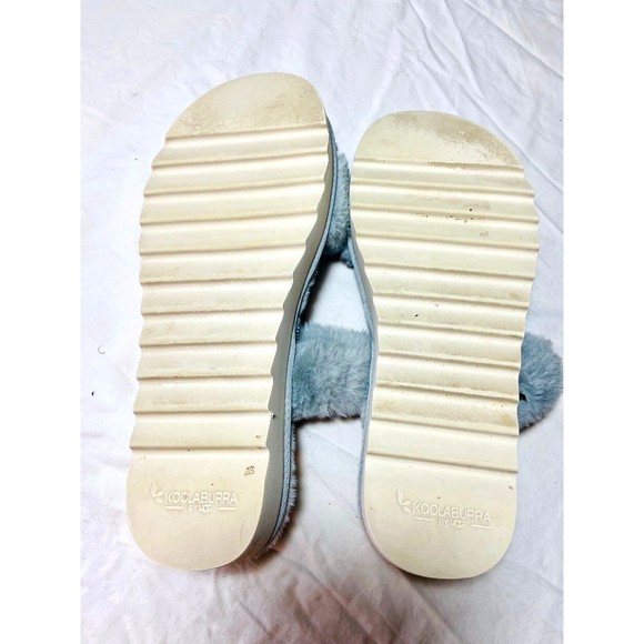 Koolaburra by UGG Women Double Strap Faux Fur Slide Sandals Fuzz On - Picture 5 of 7